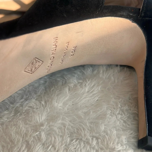 Antonio Melani Sz 8.5 Kayleigh Black Women Stiletto Fluffy Rabbit Fur Heels NWT - Picture 15 of 16